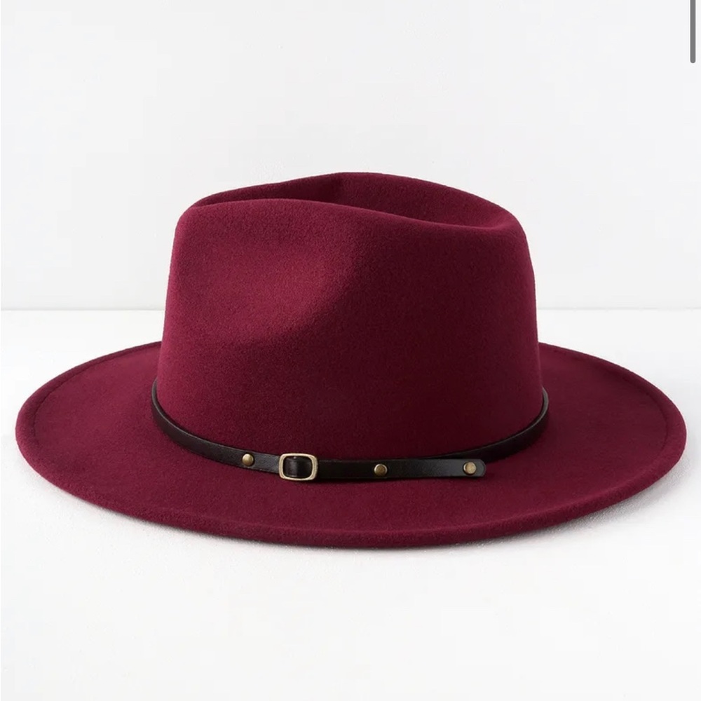Wilinda Burgundy Felt Hat